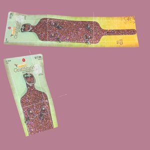 Charm Cuff Bracelet Genuine Leather Purple Glitter Instant Gratification